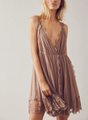 Free People Women's Marilyn Dress Mocha Basic Sleeved M