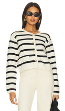 Line & Dot Women Benni Stripe Cardigan Sleeved Top Cream XS