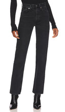 Agolde Women Lana Mid Rise Straight Jeans Black 24